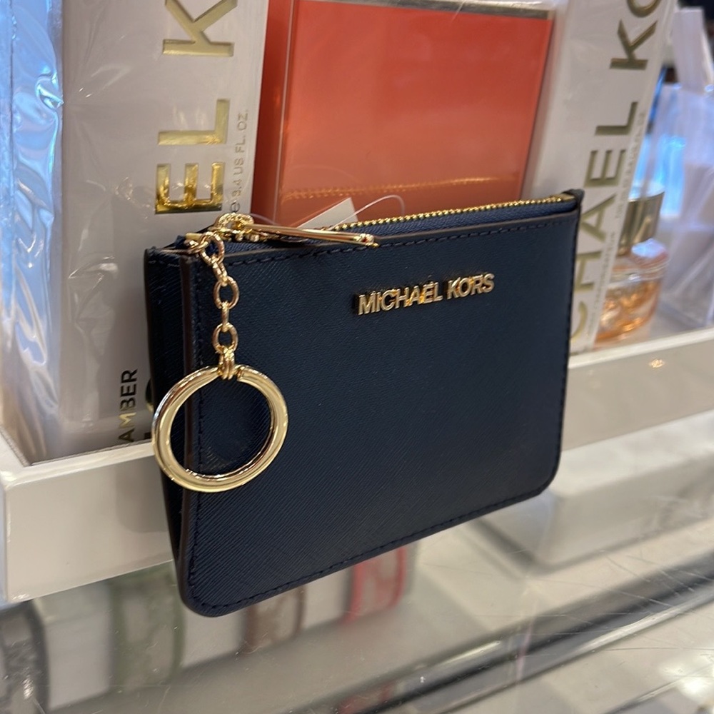 MICHAEL KORS SMALL TOP ZIP COINPOUCH WITH ID KEYCHAIN CARDHOLDER WALLET 
NWT - Picture 2 of 16